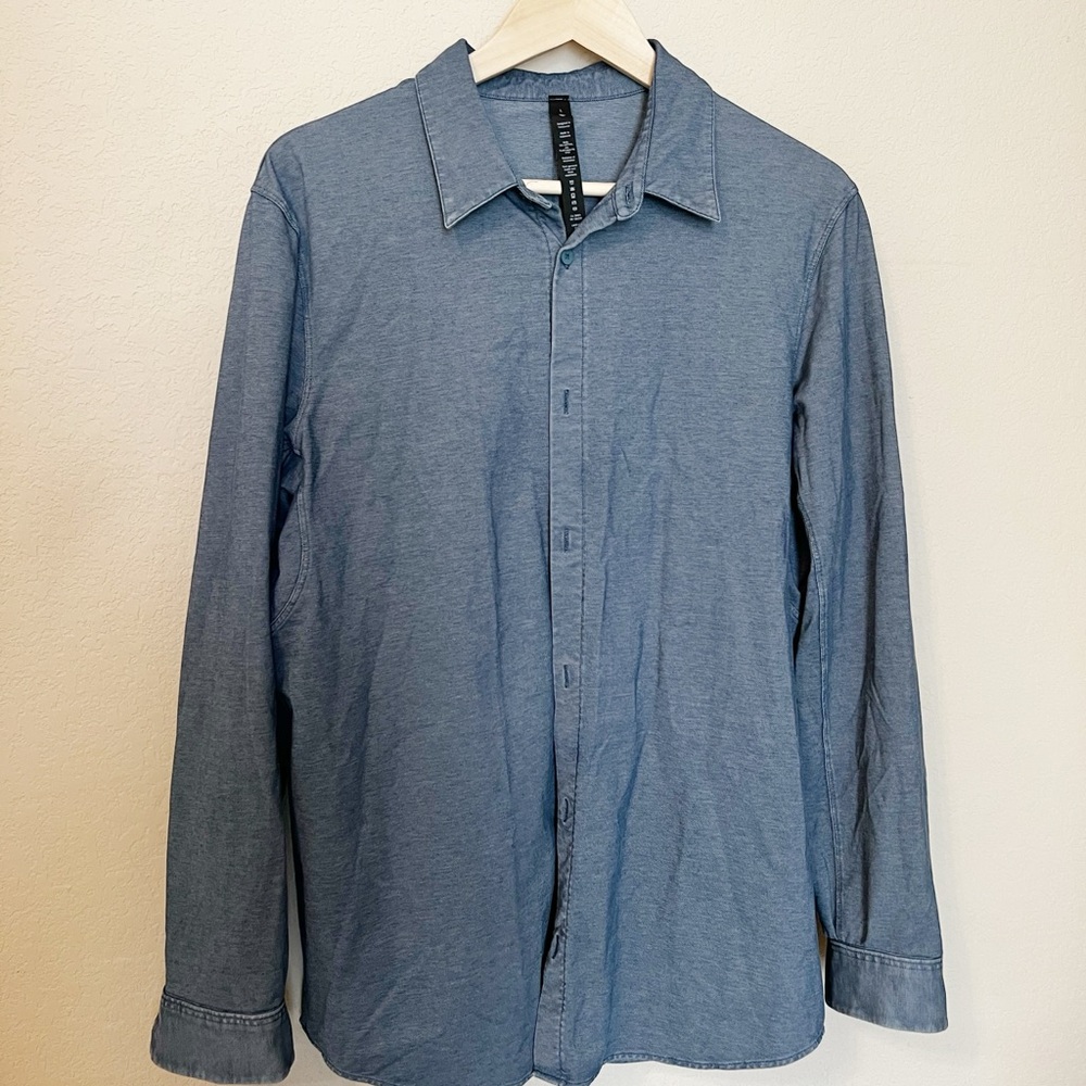 Lululemon Blue Button-Down Shirt